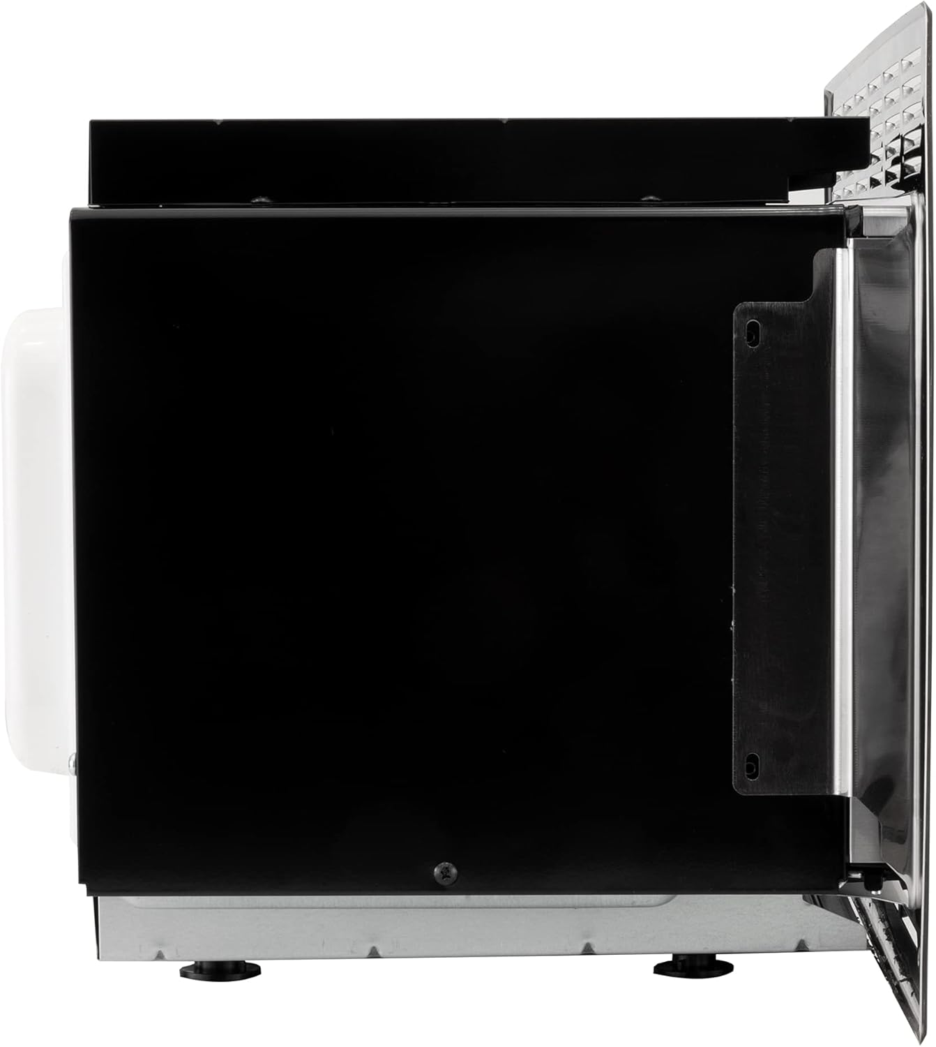 RecPro Over the Range RV Microwave | .9 cubic ft Stainless Steel Microwave with Trim Kit | 900 Watt | Direct Replacement for Greystone