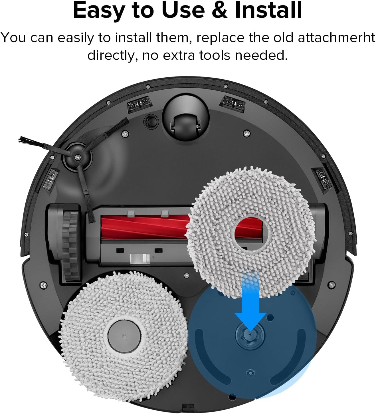 roborock Qrevo Slim Robot Vacuum and Mop with 4 Pack Microfiber Mop Cloths