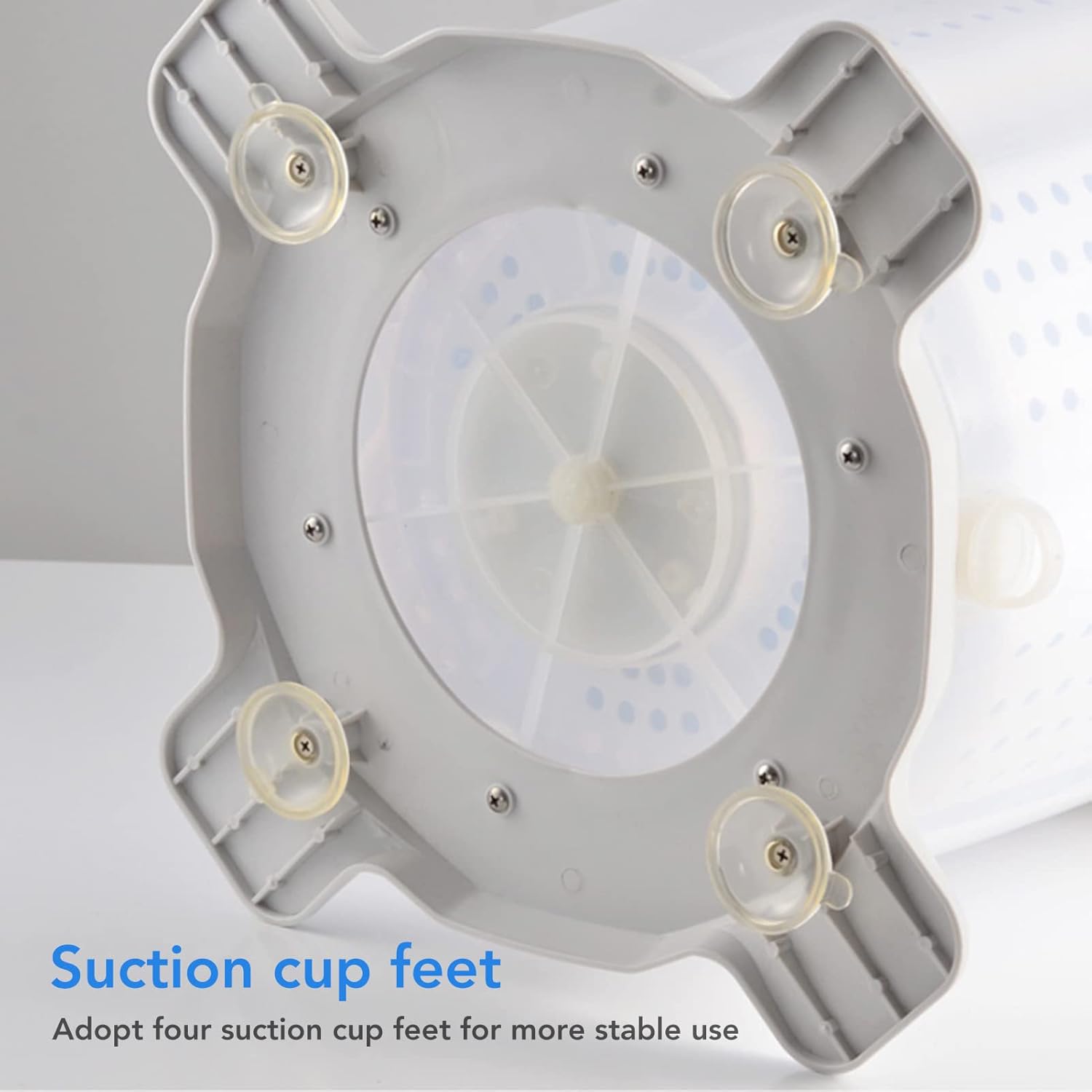 Mini Portable Bucket Washer, Portable Washing Machine Small Washer for Underwear or Small Items Washing Baby Clothes(Nordic Grey)