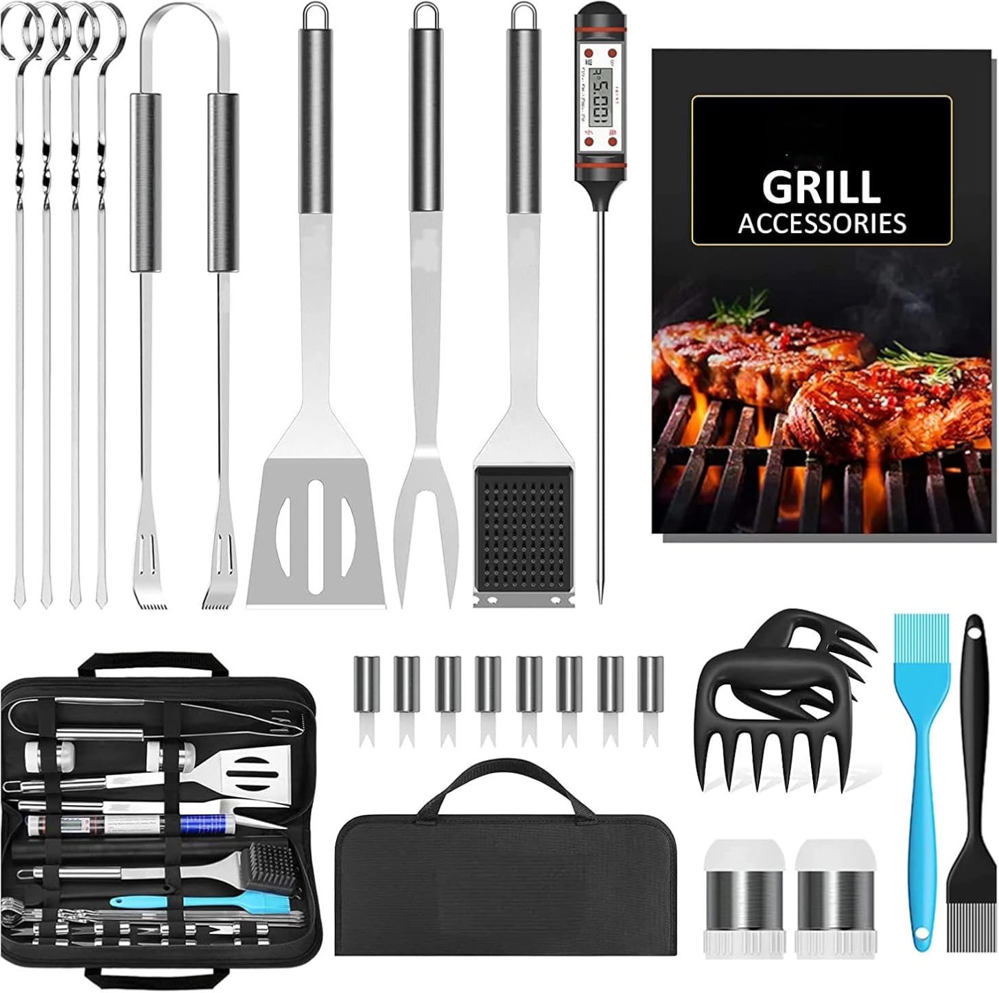 Stainless Steel Tool Set,Outdoor Camping Cooking Tools,Multi-Function Grill Accessories,Portable Set