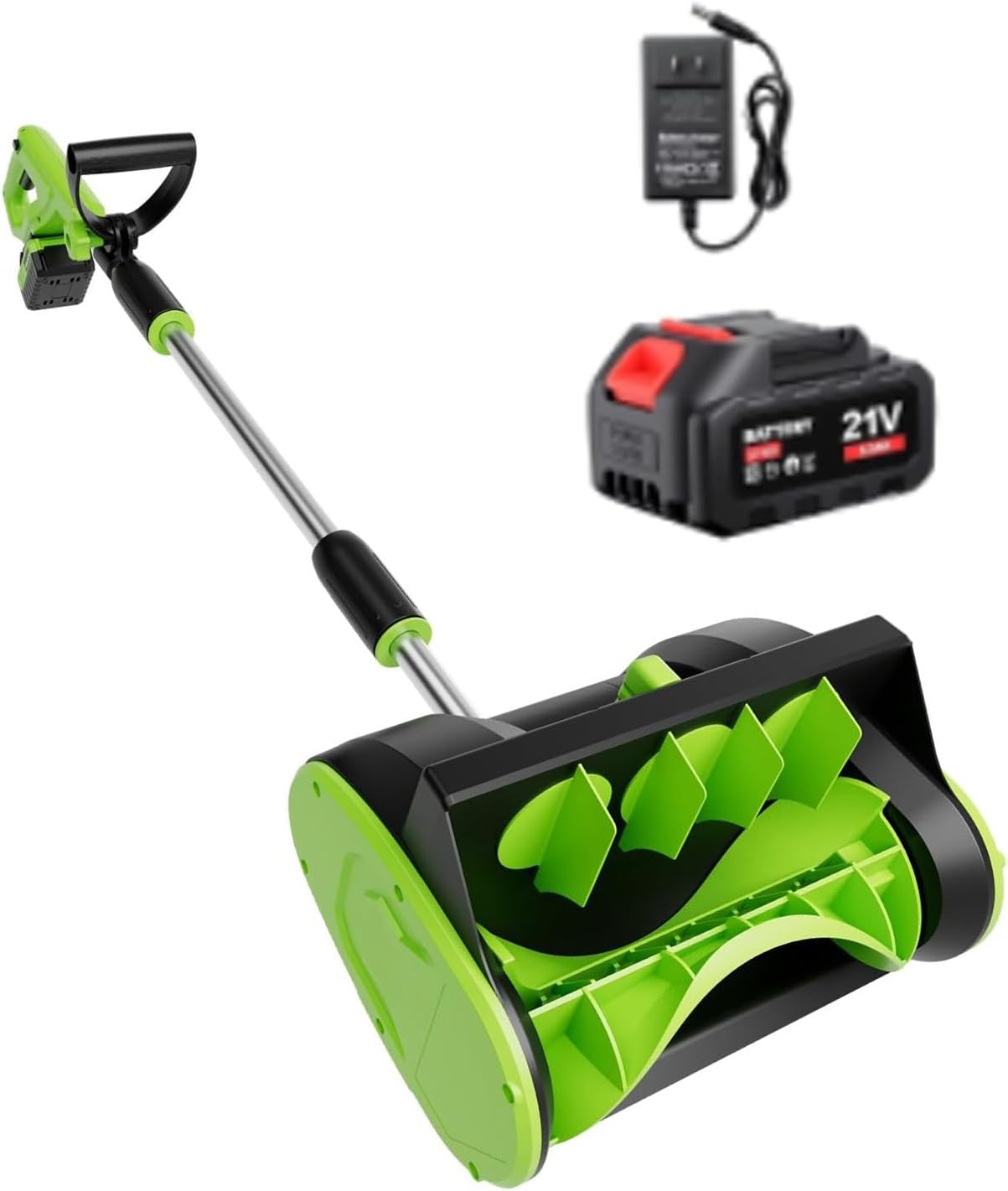 Cordless Snow Blower, 21V Battery-Powered Electric Snow Shovel – Lightweight Heated Snow Shovel for Driveways & Walkways – Cordless Snow Machine with Adjustable Handle