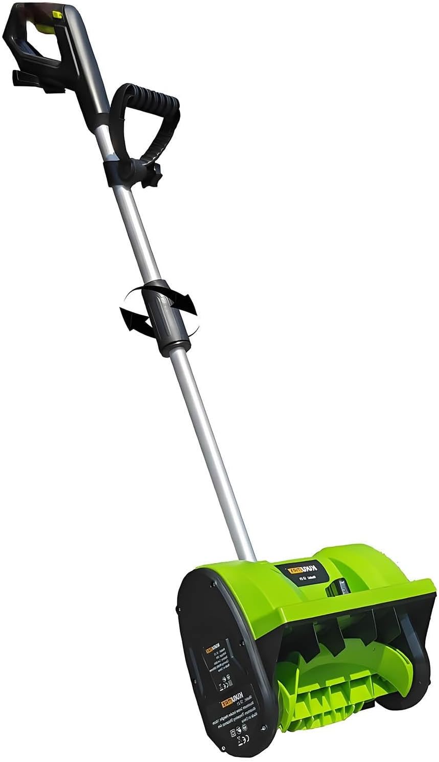 Efficient Snow Shovel, Powerfull Snow Shovel with Retractable Pole, Adjustable Throwing Angle, Foldable Snow Blower for Driveway Winter Snow Removal