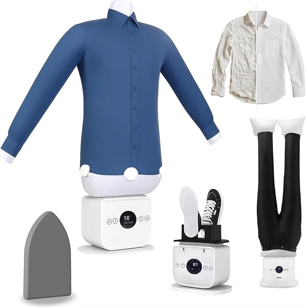 Automatic Ironing Machine 3.0 - Steamer for Shirts, 360° No Blind Spot Drying, 8 Minute Quick Finish for All Fabrics