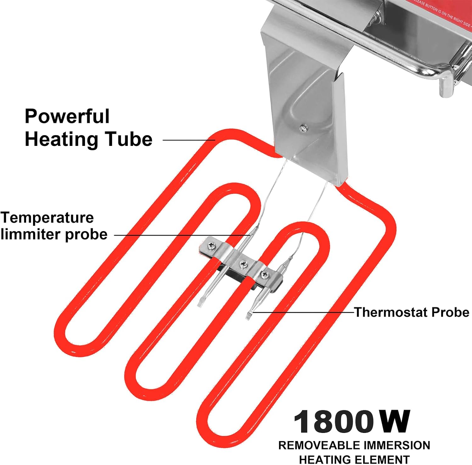 CROSSON ETL Listed 13Lbs Electric Deep Fryer Countertop with Easy-assembling Solid Basket,Removeable Oil Container for Restaurant Home Use-120V,1800W Commercial Deep Fryer
