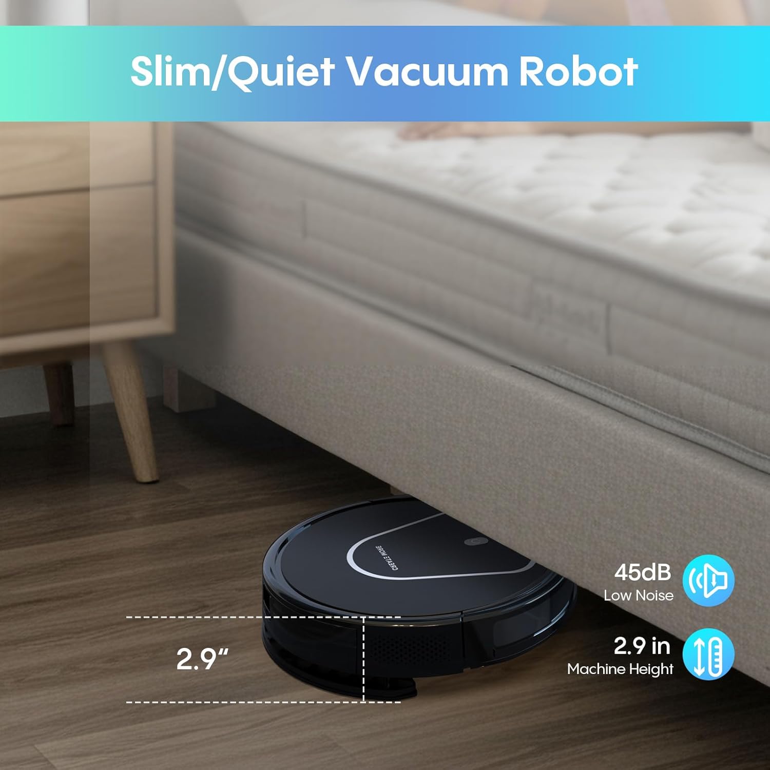 Bagotte Robot Vacuum and Mop Combo, 3-in-1 Robotic Vacuums, 5000Pa Strong Suction Brushless Motor, Auto Recharging,Tangle Free, Timing Function, App/WiFi/Voice/Remote for Hard Floor and Pet Hair