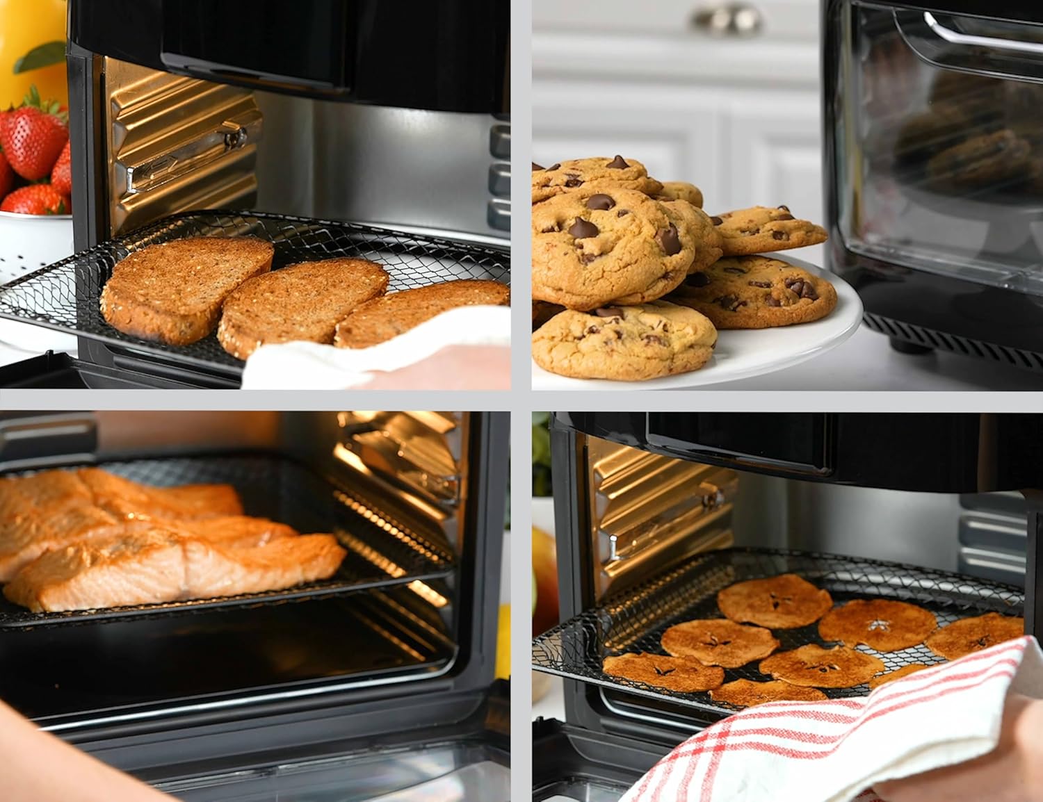 Zavor Crunch 12 Qt Air Fryer Dehydrator Combo with Rotisserie, Toaster Oven, Grill, Roaster & Convection Oven Functions | 8 Presets, Large Capacity, Accessories & Recipe eBook, Black