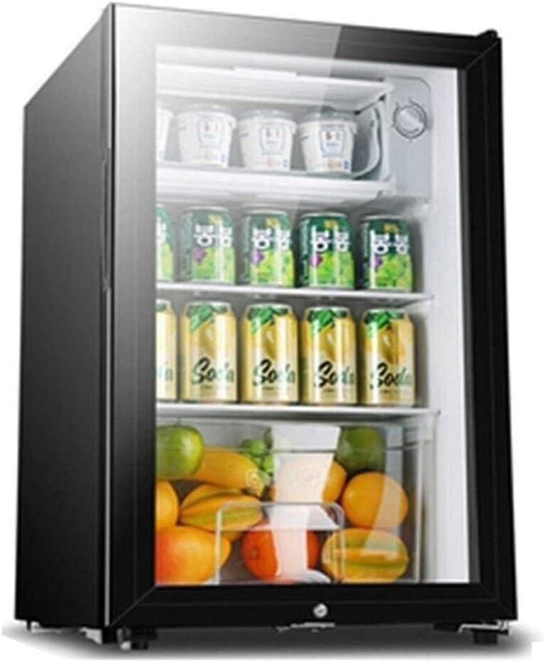 90L Wine Cooler, Adjustable Temperature, Silent Efficient Beverage Food Refrigerator, Multi-Layer Storage, Black(68 * 43 * 40cm)