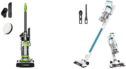 Eureka NEU10AE4 Airspeed Ultra-Lightweight Compact Bagless Upright Vacuum Cleaner NEC180 RapidClean Pro Lightweight Cordless Vacuum Cleaner, Convenient Stick Handheld Vacuum