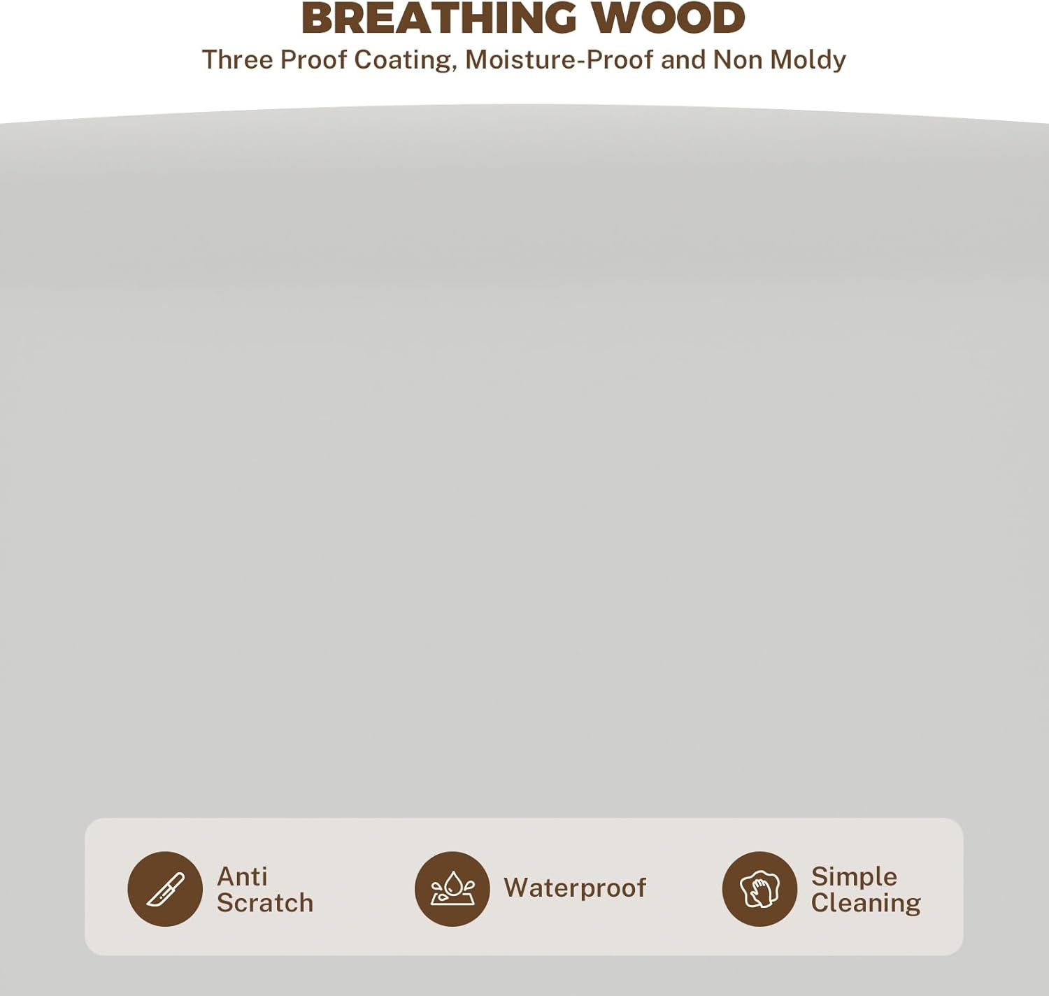 FAHKNS 2-Tier Washer Dryer Countertop - Solid Wood Laundry Topper with Anti-Slip Mat, 54