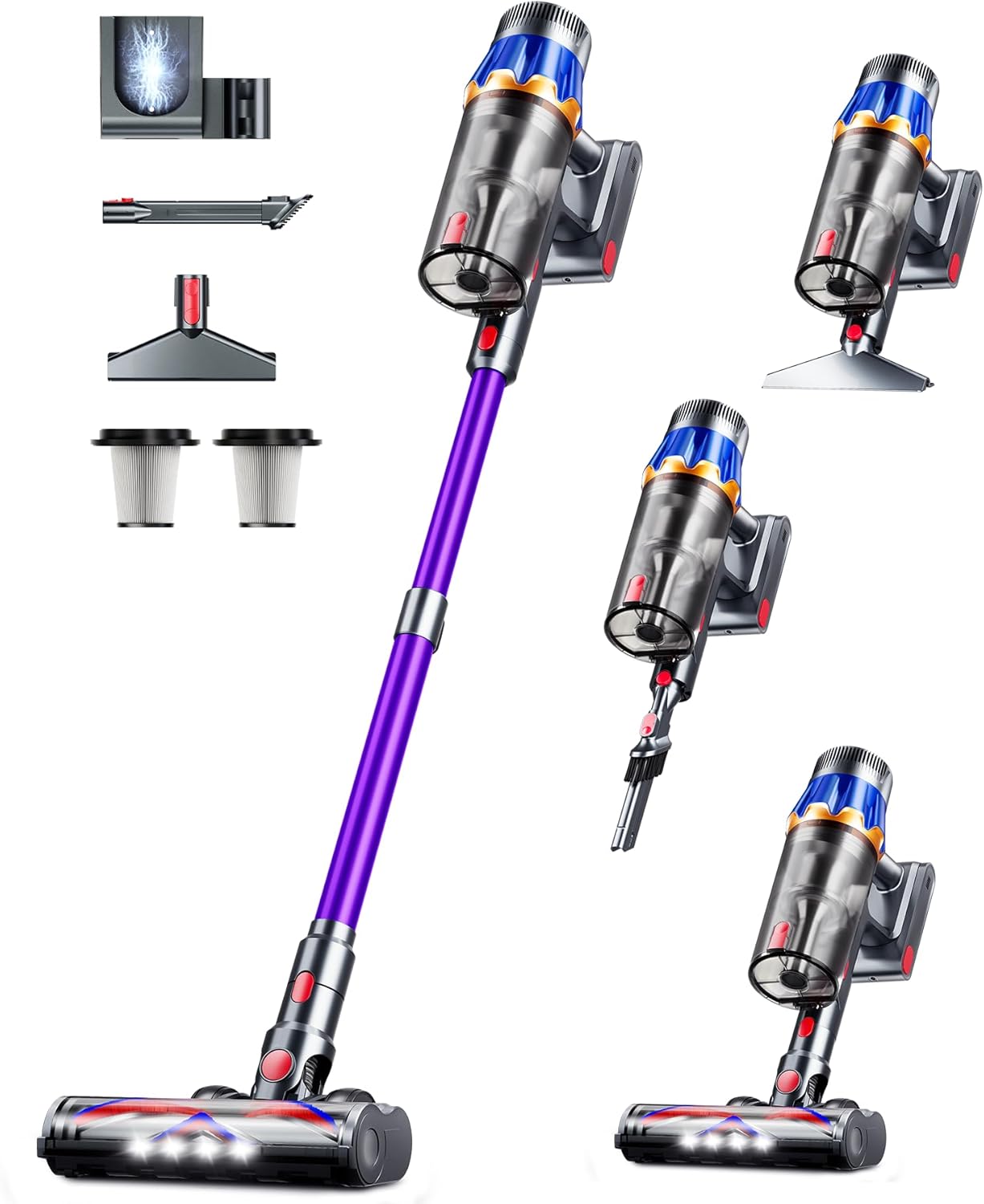 RENDOW Cordless Vacuum Cleaner, S28-Purple