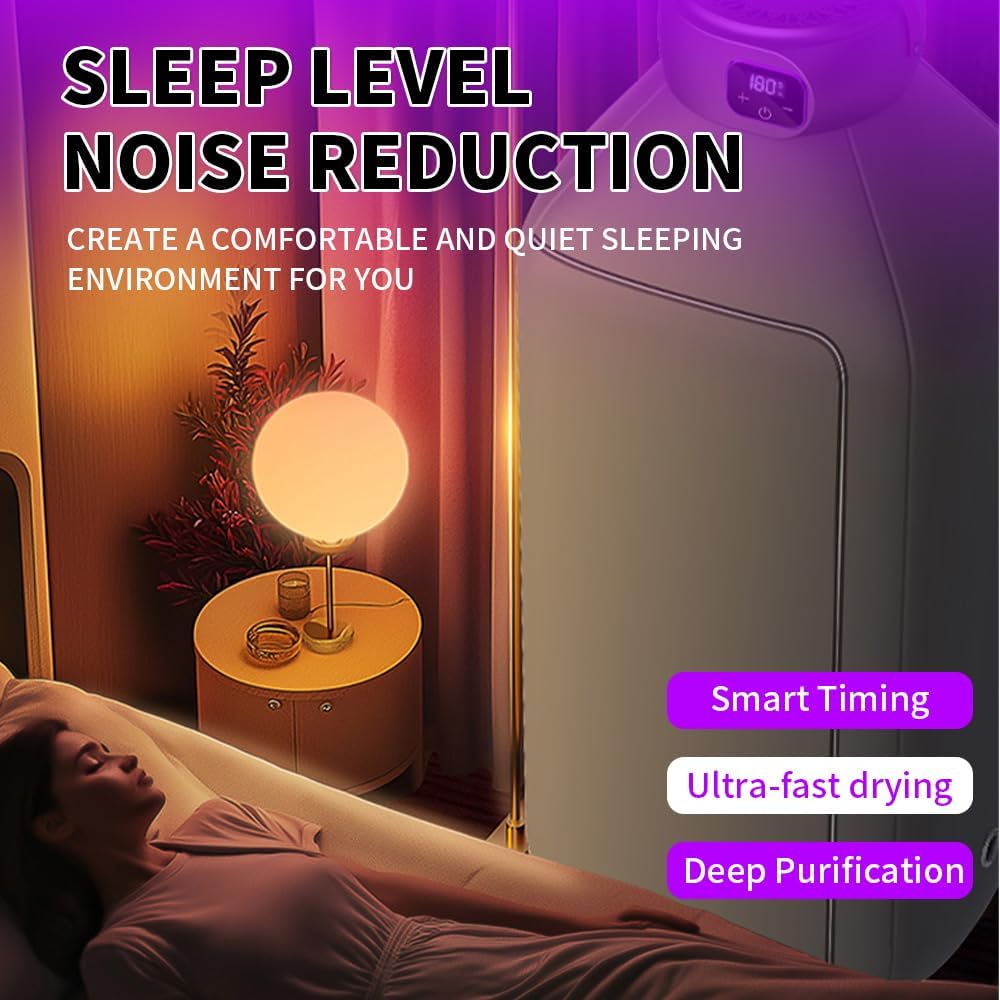 Portable Clothes Dryer, Foldable Dryers for Laundry 360°Effecient Drying ，Small Compact Foldable Electric Drying Machine with Dry Bag for Travel,RV, Home,Apartment