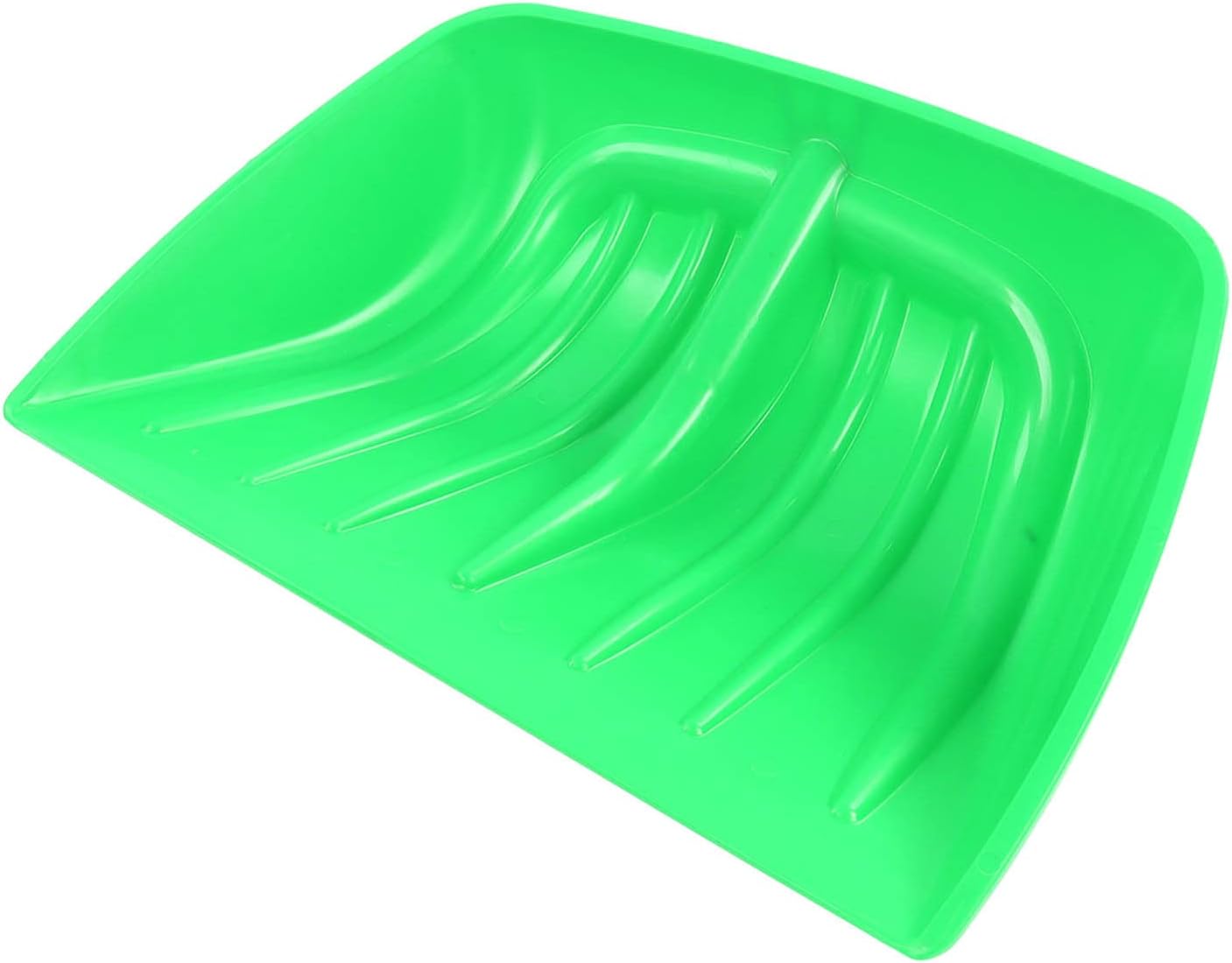Snow Shovel, Plastic Snow Shovel for Driveway Snow Removal Thickened Lightweight Large Capacity Shovel for Garden and Emergency, 20 x 14in (Green)