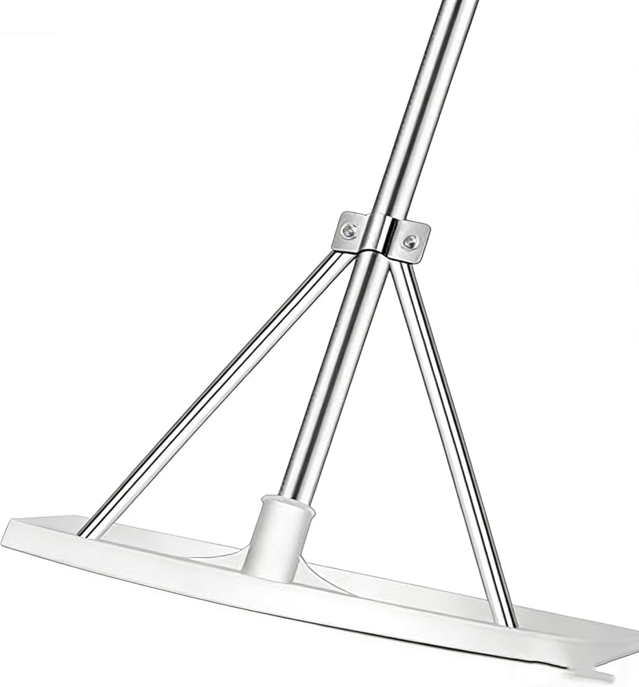 Extendable Roof Snow Rake and Snow Scraper, 2-6 Meter Adjustable Telescopic Pole, Reinforced 3-Point Connection, Wide Shovel Head, High Reach Roof Snow Removal Tool for Garage, Shed