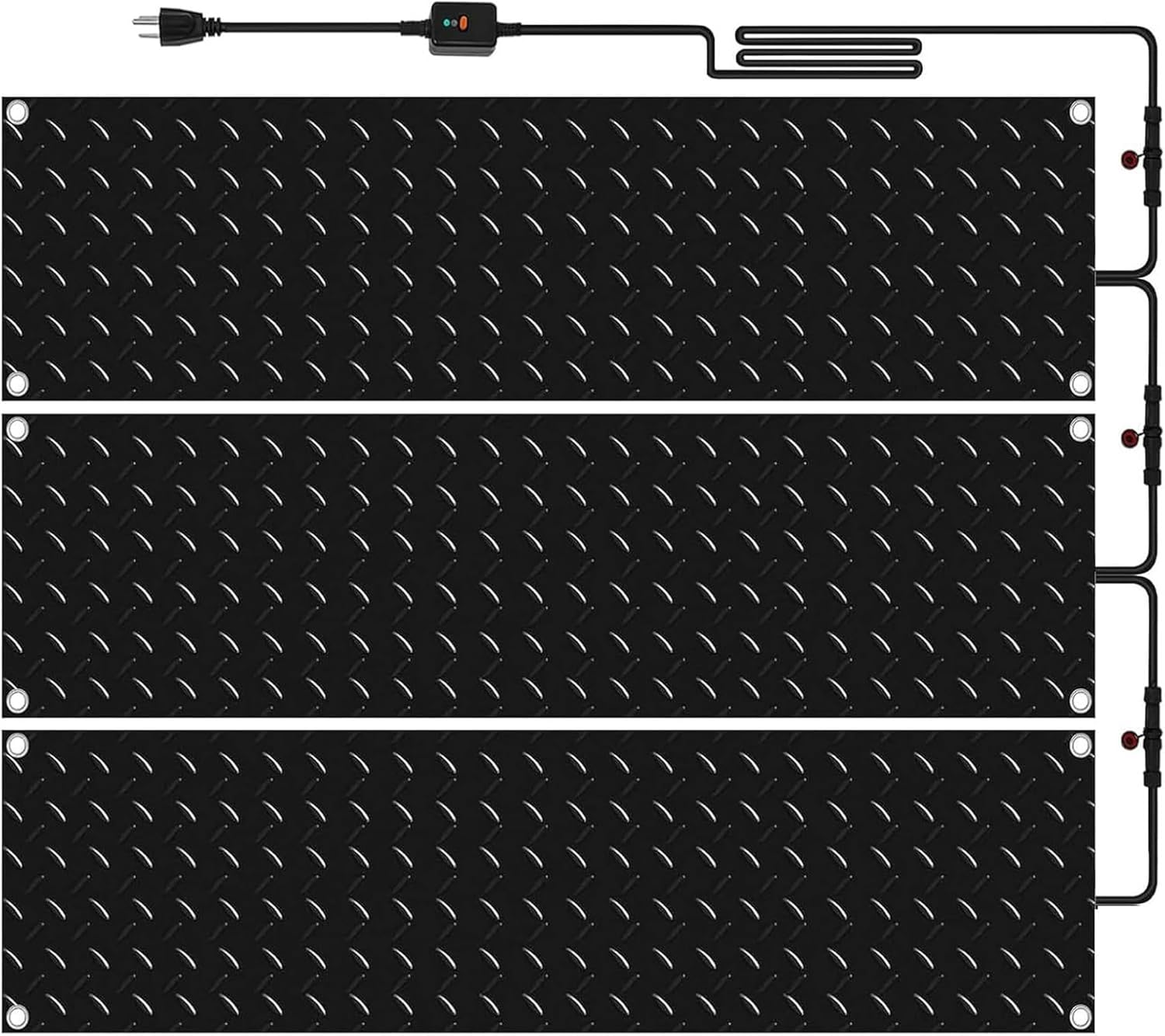 AMNOOL Snow Melting Walkway Mat Roof Heat Panel for Ice Dams Non Slip Rubber Heated Mat Black Roof Heated Outdoor Mats for Winter