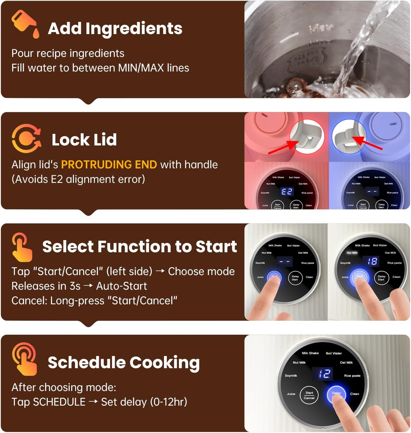 8 IN 1 Nut Milk Maker Machine, 40OZ Capacity Homemade Almond, Oat, Coconut, Plant Based Milks& Non Dairy Beverages, Automatic Pure Copper Motor Soy Milk Maker Blender with Delay Start/Boil Water