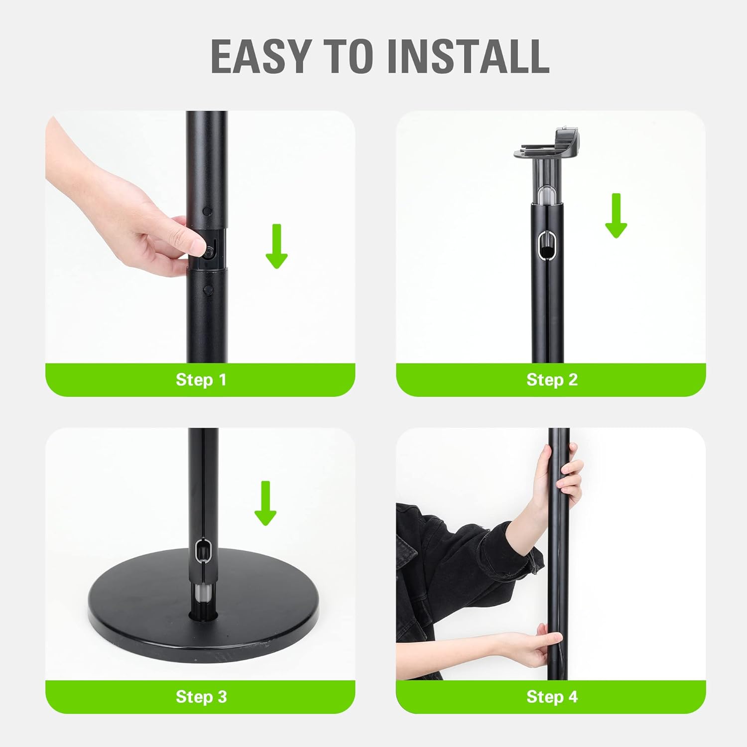 Greenworks Stick Vacuum Foldable Stand for Charger (Black), Works with Greenworks 24V Stick Vacuums (SVW24L411, SVG24L411, ‎SVW24L410, ‎SVG24L410)