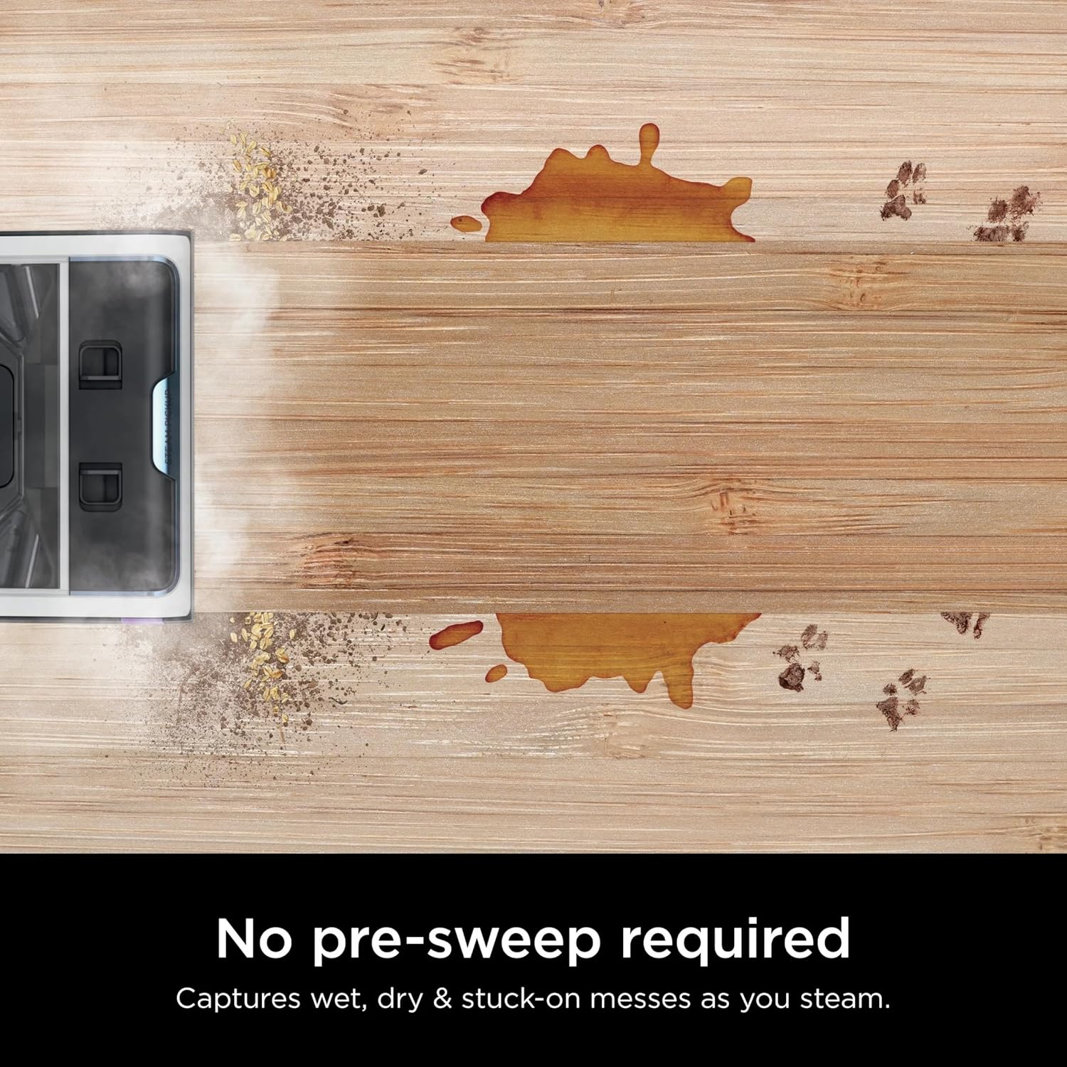 Shark SD200 Steam Pickup 3-in-1 Steam Mop Picks Up Debris, Deep Scrubs, & Steam Sanitizes All At Once, Lightweight Steam Cleaner for Home w/Sealed Hard Floors like Hardwood, Tile & Laminate (Renewed)