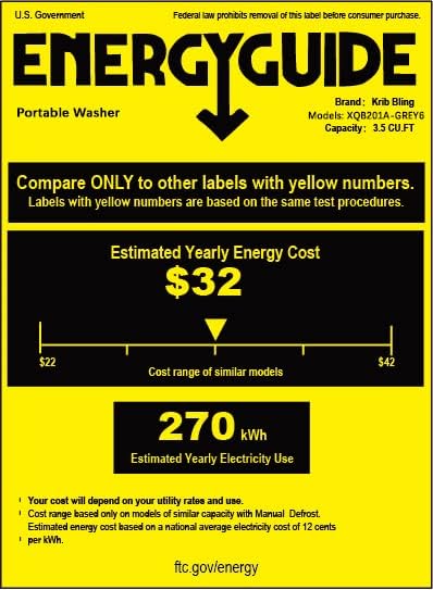 17.7 lbs Full Automatic Washer with Drain Pump, KRIB BLING Washing Machine with LED Display, 10 Washing Programs & 8 Water Levels Selections, Ideal for Camping, Apartment, Dorm, Grey