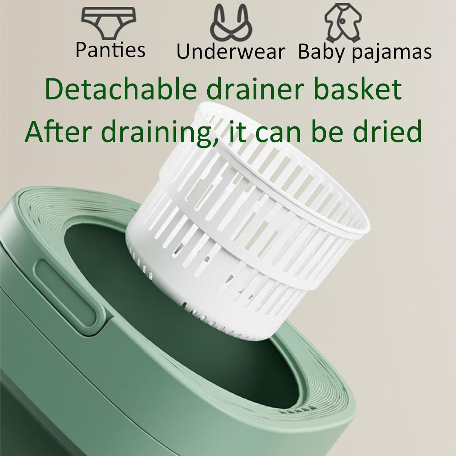 Portable Washing Machine, Foldable Mini Washing Machine, Touch Buttons, with Drainer Basket, Baby Washing Machine, for Camping, Rv, Travel, Small Spaces (Color : Pink, Size : 8L)