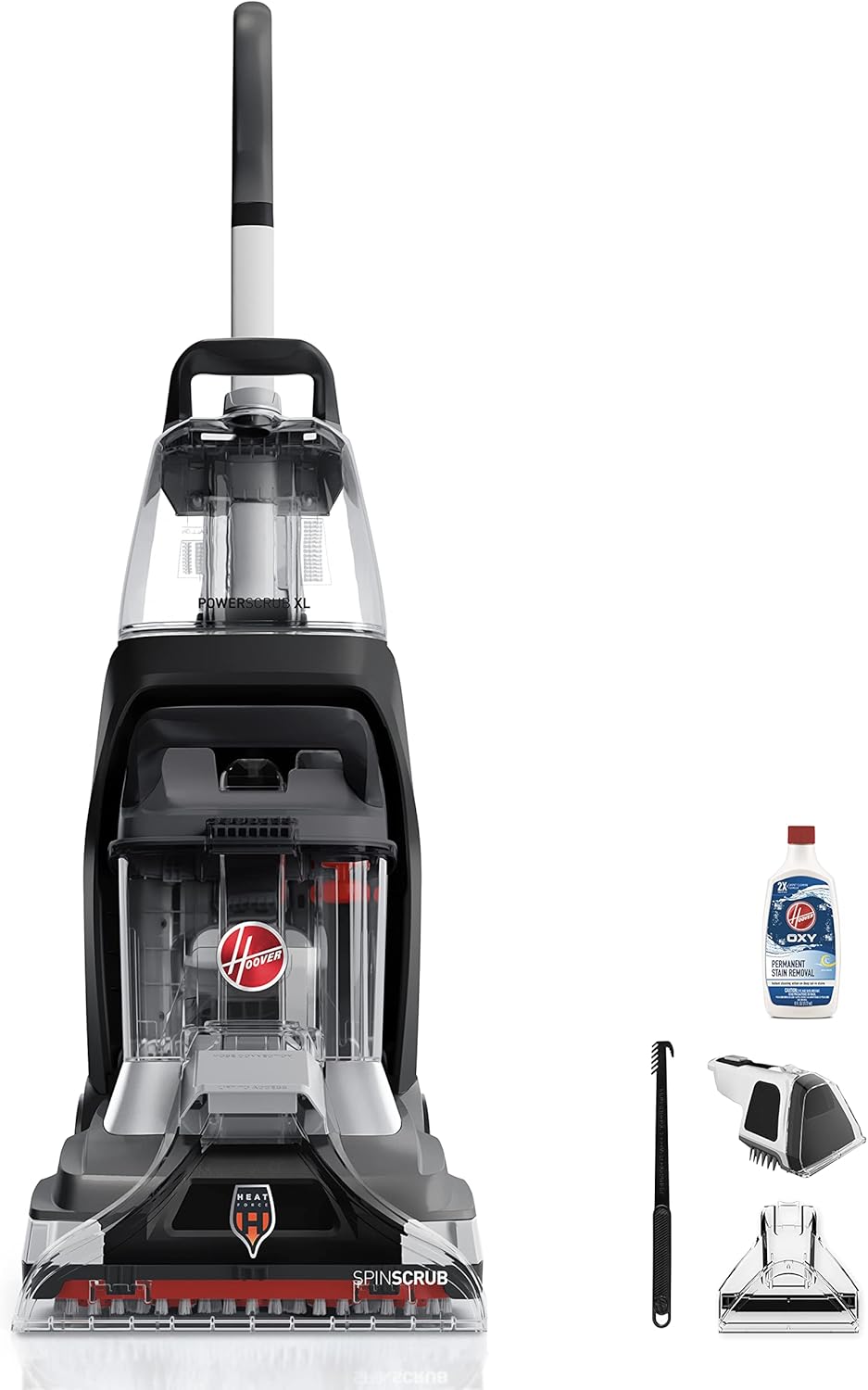 Hoover Powerscrub XL Pet Carpet Cleaner Machine (Renewed), Upright Shampooer, FH68050, Black