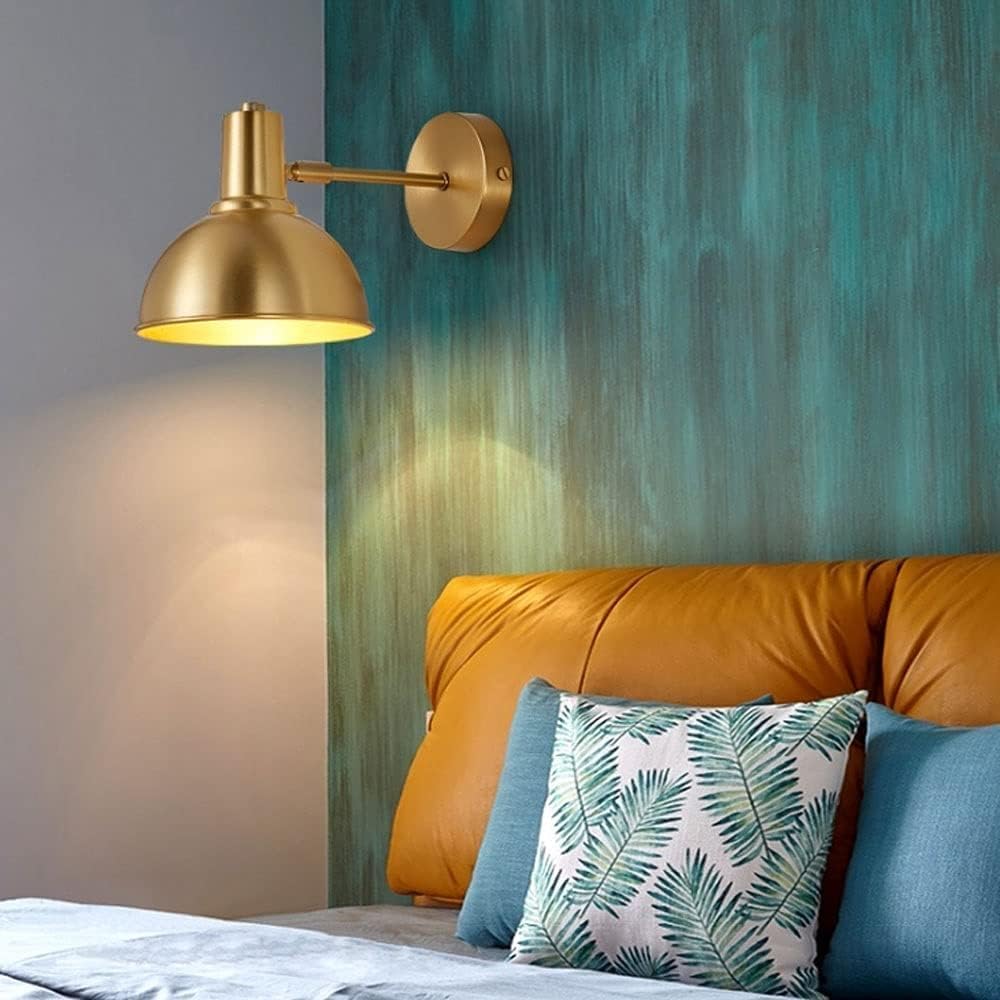Brass Wall Sconce Light Metal Copper Lamp Compatible with Restaurant Home Bar Bedroom Bedside Corridor,Household