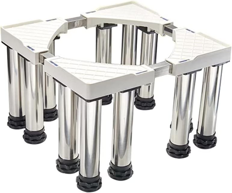 Laundry Pedestal Stand Fridge Holder Stand Adjustable Length/Width 43-65cm Tumble Dryer Stand Washer Pedestals & Frames Anti-Vibration Mat Extendable Appliance Stand for,12legs-29cm