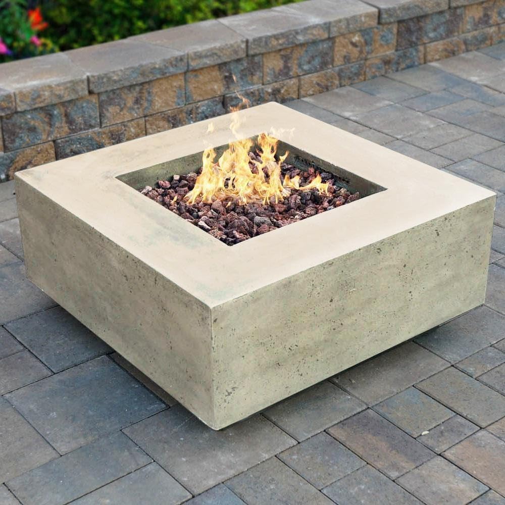 Lakeview Outdoor Designs Prism Hardscapes Tavola 2 36-Inch Propane Square Fire Pit Table - Natural - PH-406-3LP