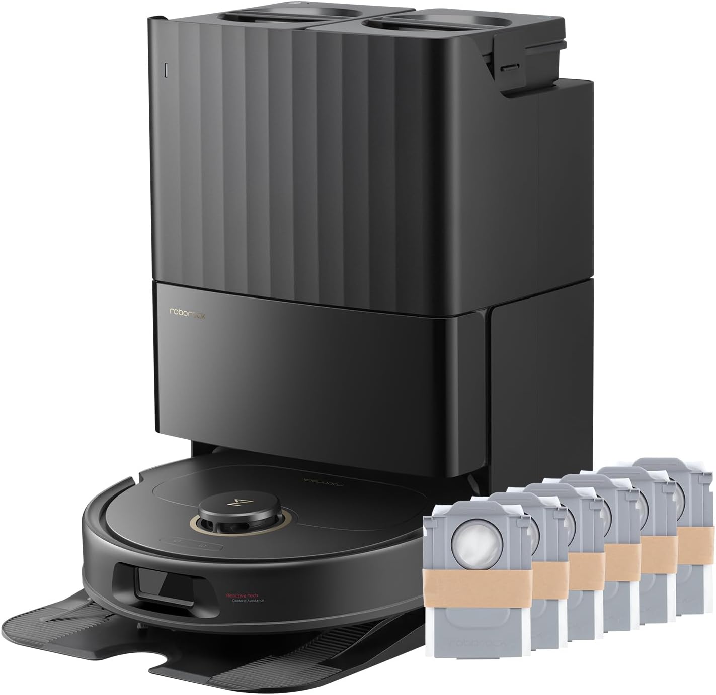 roborock Qrevo S5V Robot Vacuum Cleaner with 6 Packs Disposable Dust Bags Bundle