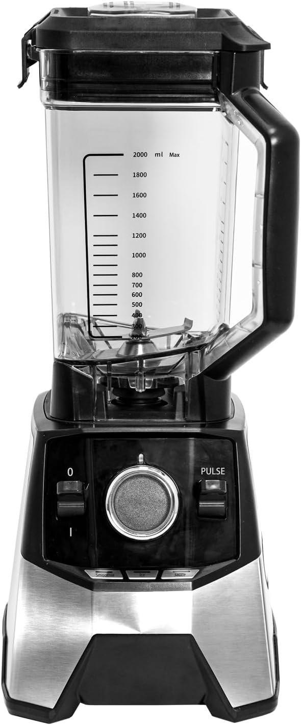 HiCFM Blender, 70 Oz Tritan Jar 2000 Watts 3 Functions for Smoothies, Ice, Sauce with Autonomous Clean, Stainless Steel Blade & Wave Action System