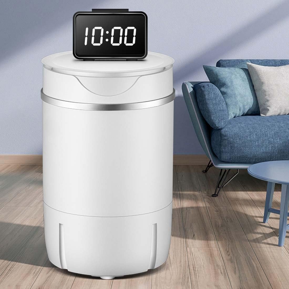 Small Portable Washing Machine 4.5L Capacity Home Clothes Washer Deep Cleaning Small Items 47x30x30cm/18.5x13x13in for Apartments Camping Travel