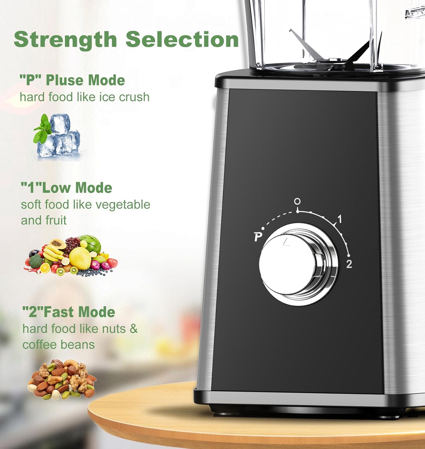 Smoothie Blender, Personal Blenders for Smoothies and Shakes, Smoothies Maker and Coffee Grinder with 2 To-Go Cups, Countertop Blender for Kitchen, BPA Free
