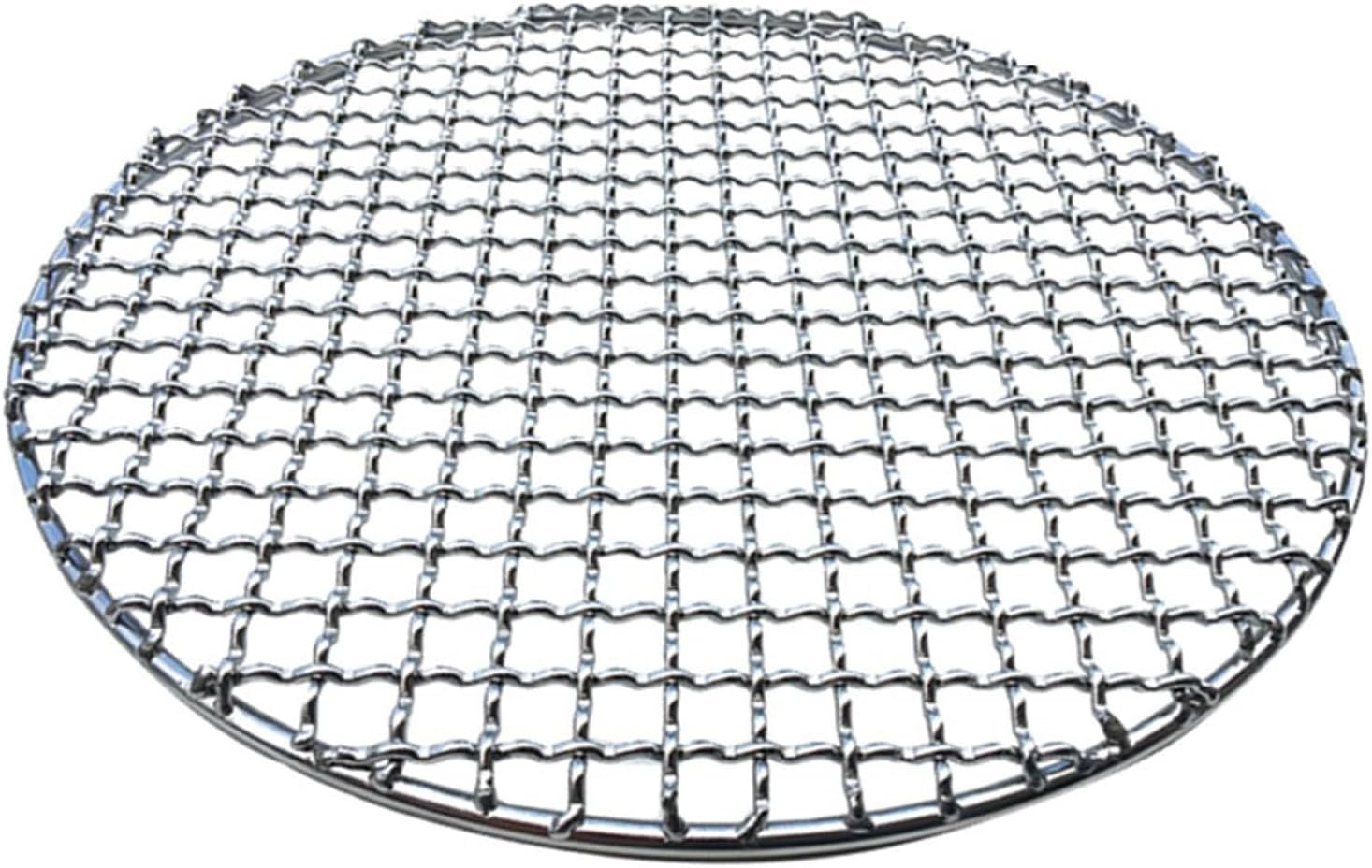 Stainless Steel Grill Net, ，Round Cooling Rack ， Round Stainless Steel BBQ Mesh Non-Stick Korean BBQ Mesh Bacon BBQ Tool