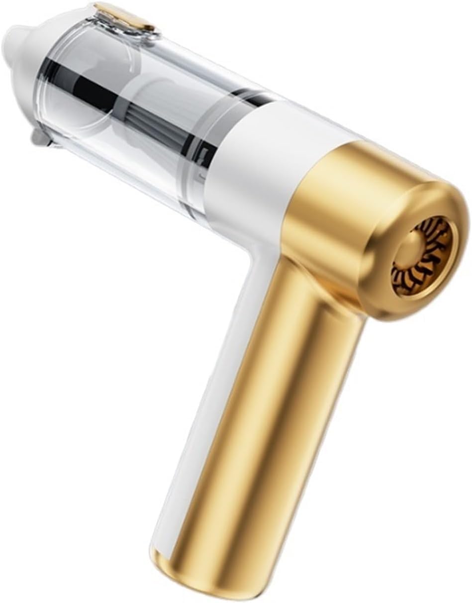 Mini Vacuum, Car Mounted Wireless Vacuum Cleaner with Integrated Blowing and Suction, Deep Cleaning, Blowing, Filling, and Suction 4-in-1,for Drivers and Office Workers(Yellow)