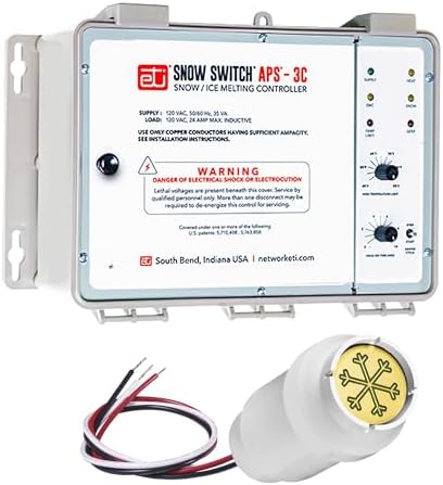 WarmlyYours Premium Snow and Ice Melt Control with Air Sensor for Snow Melting and Roof and Gutter Deicing Systems, SCP-120-AIR-SS-2