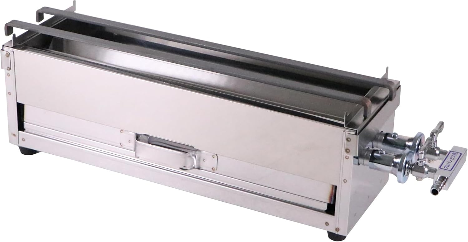 Small Gas Yakitori Stove, For 12A/13A Gas, 15.4 x 5.5 inches (390 x 140 mm)