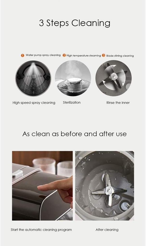 Unmanned SoyMilk Maker Smart Touch Automatic Cleaning Soymilk Machine Home Office Coffee Maker Blender Mixer(E)