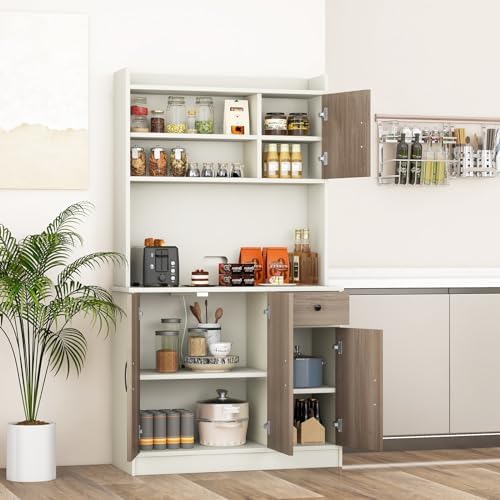 COSTWAY Kitchen Pantry Storage Cabinet, 71