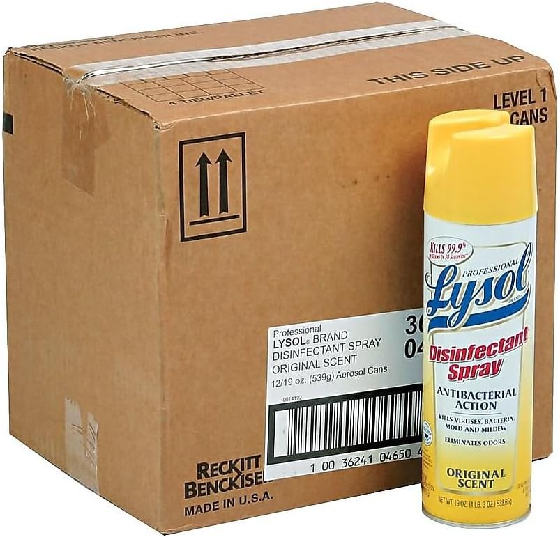Lysol Professional Disinfectant Spray, Original Scent, 19 Ounce (Pack of 12)