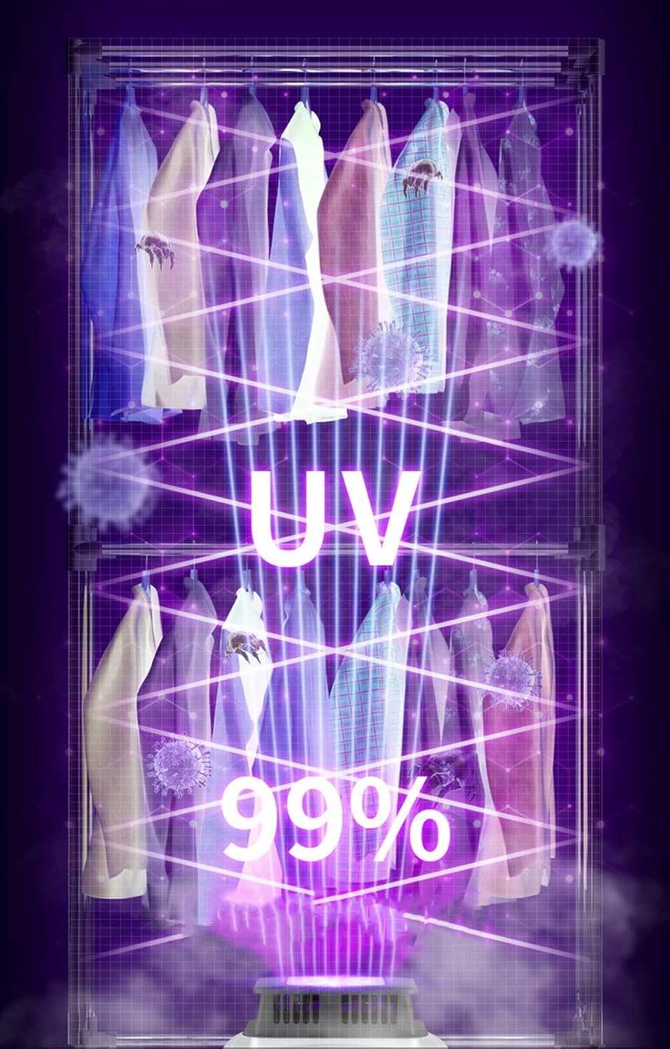 Portable Dryer,New 1300W Travel Dryer Machine,2-Tier Foldable Dryer Wardrobe Drying Rack,Energy Saving Portable Dryer for Apartment,Indoor,Travel (Color : Yellow)