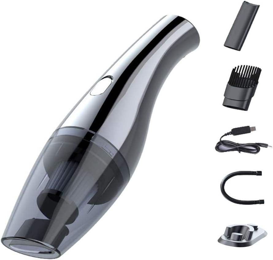 Handheld Vacuum Cleaner Cordless, 6000Pa Powerful Suction Hand Vacuum Cleaner with HEPA Filter, Handheld Car Vacuum Portable Rechargeable for Car, Home and Office,Basic