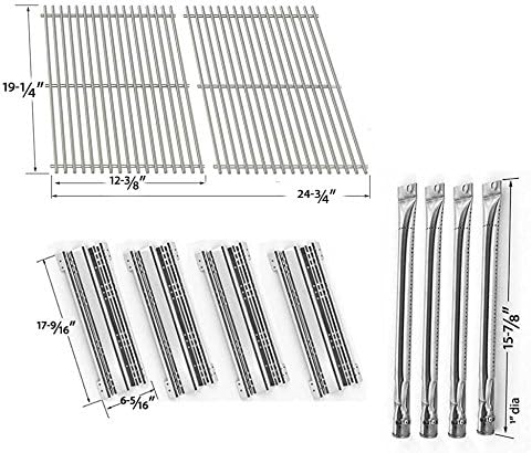 Charmglow 810-8530-S Replacement Kit Includes Heat Shields, Grill Burners & Stainless Cooking Grates