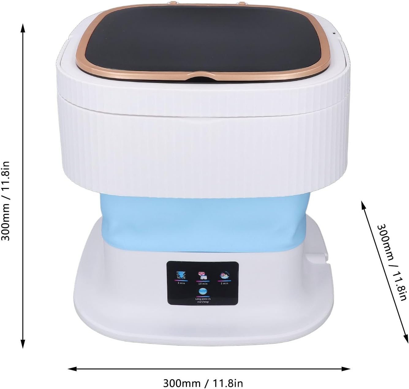 Pssopp Portable Laundry Washing Machine, 11.5L Underwear Baby Clothes Cleaner with Drain Hose for Small Space Dormitory Motorhome Use (US Plug)