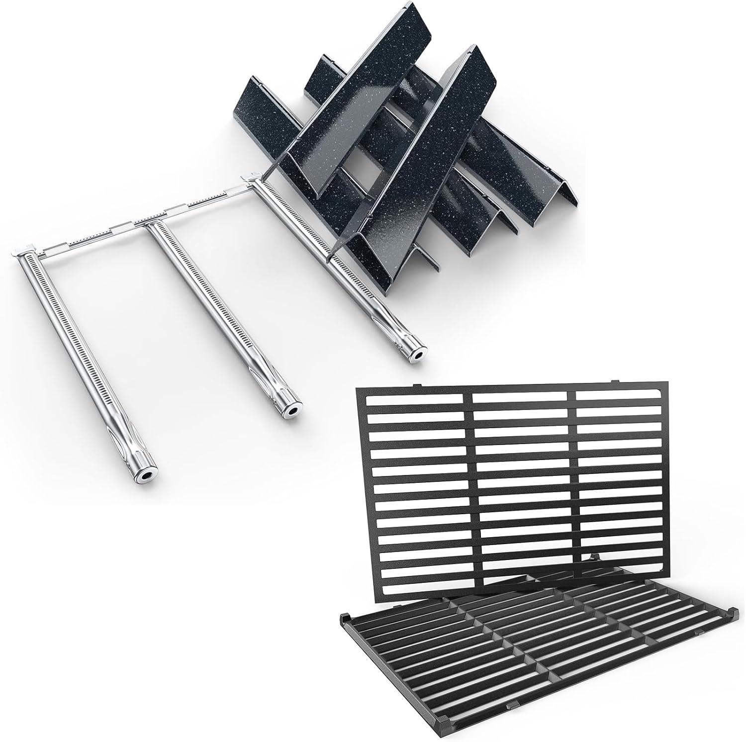 Spirit e310 Grill Parts for Weber Spirit Grill Grates, Spirit Flaovrizer Bars, Spirit Grill Burner, Spirit and Spirit II 300 Series for Weber Spirit E310, E320, E330, for Weber 7636, 69787, 7638