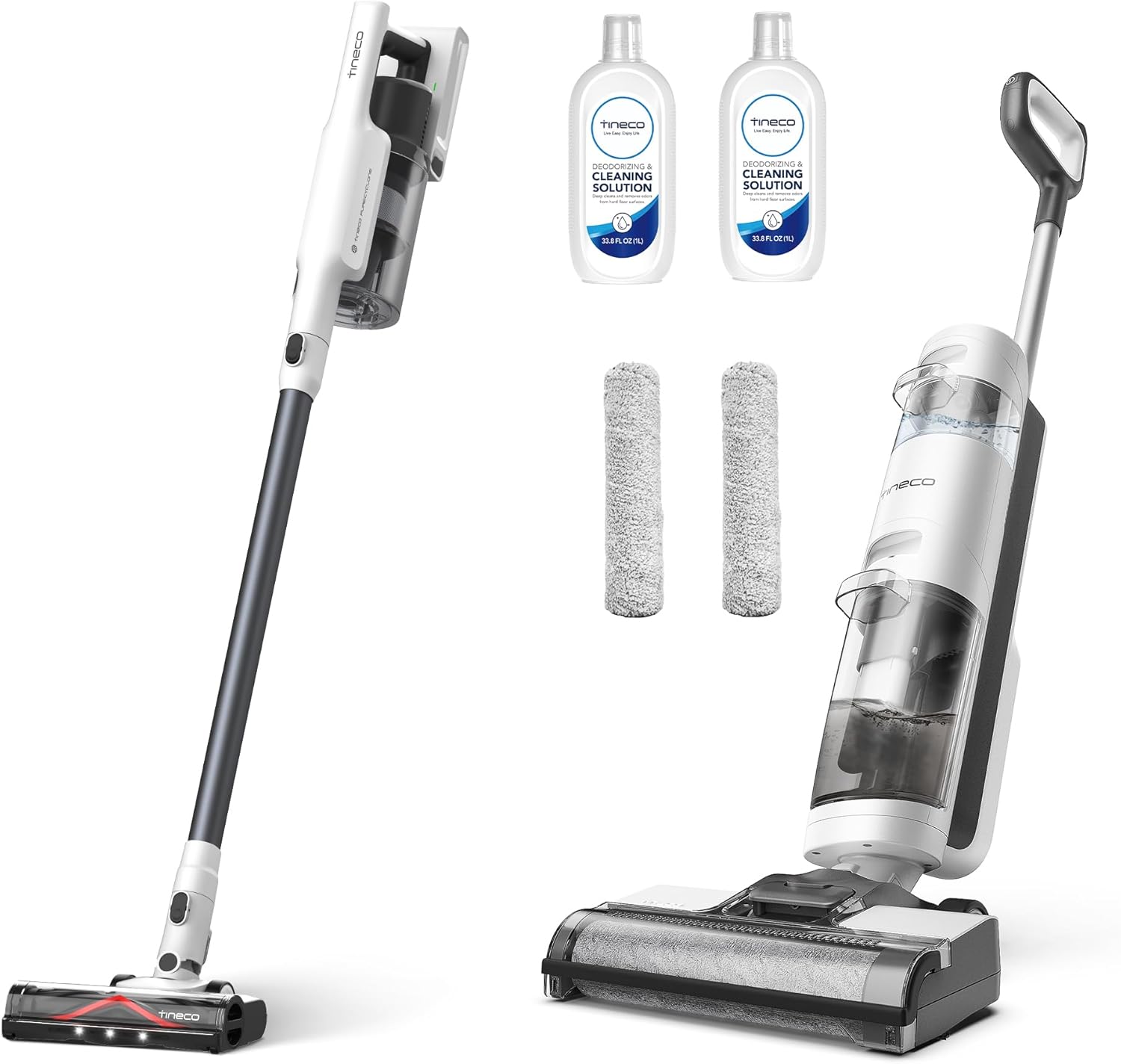 Tineco A30S Cordless Stick Vacuum Cleaner, 160W Suction, 60Min Runtime & iFLOOR 3 Breeze Complete Wet Dry Vacuum Cordless Floor Cleaner