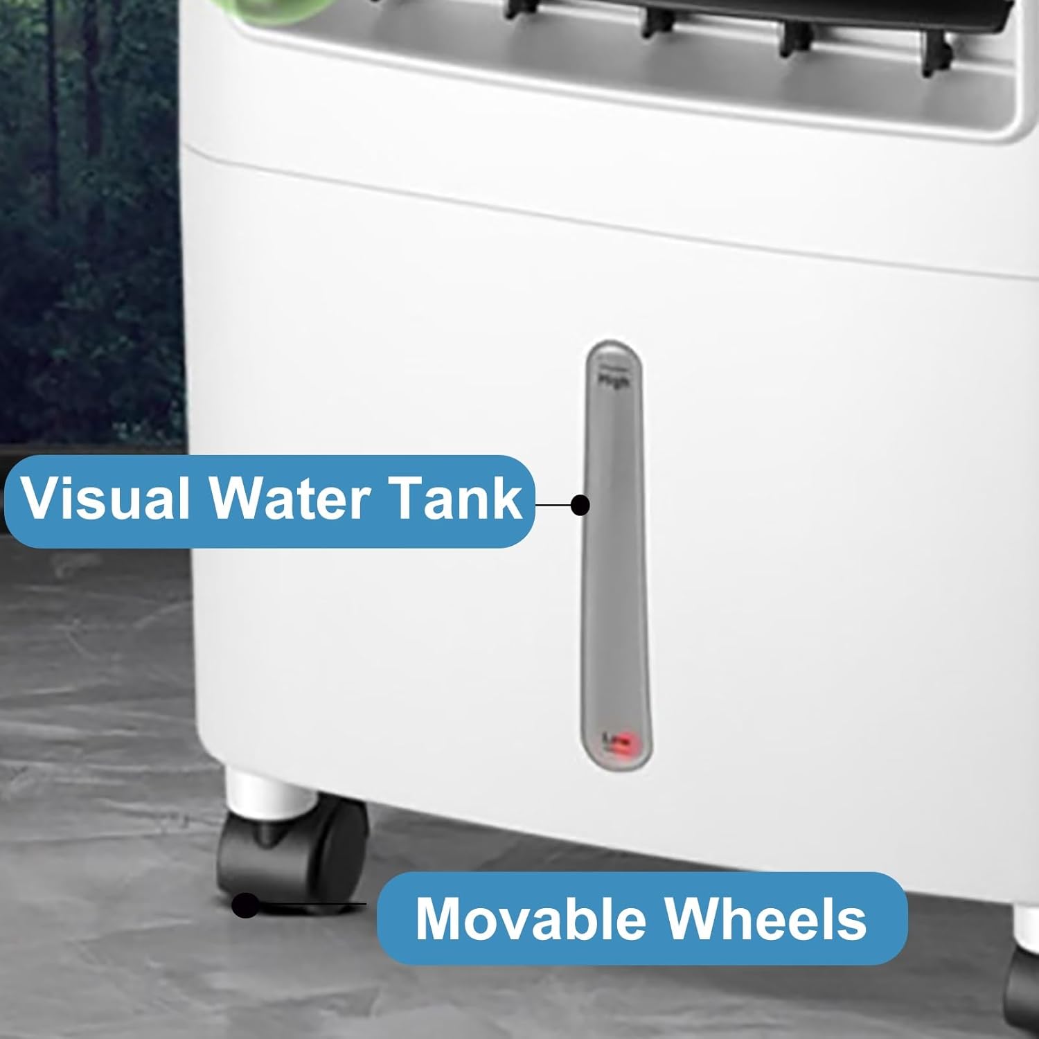 Cooling Fan, Portable Air Conditioner Fans, Water Cooling Fan with Universal Wheel, for Living Room, Bedroom and Office