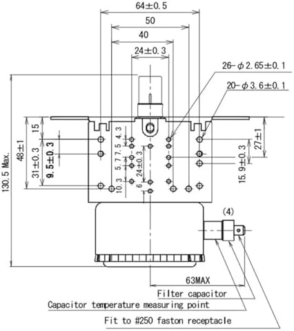 2M248H Air-Cooled Magnetron 1000W 2M248 For Microwave Oven Industrial Replacement Parts