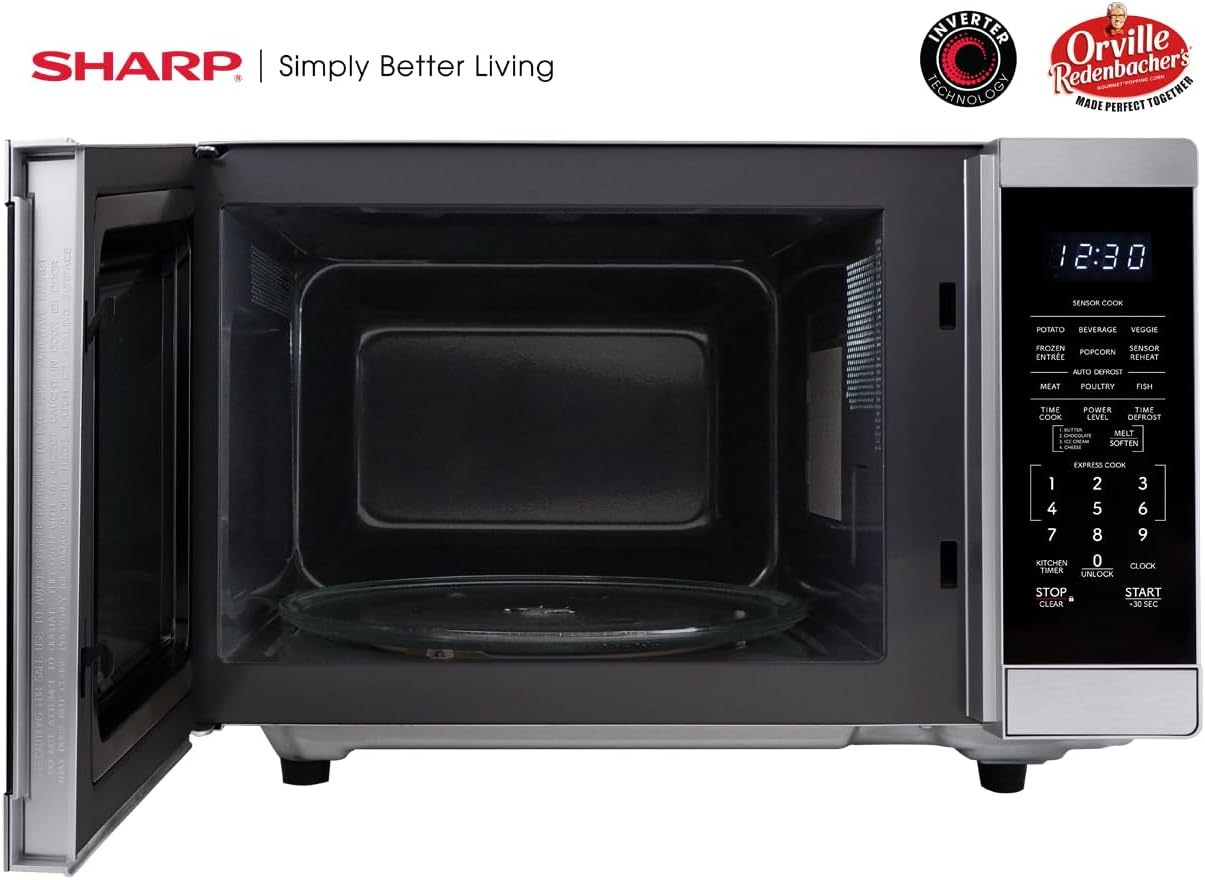 SHARP Countertop Microwave Oven with Removable 12.4