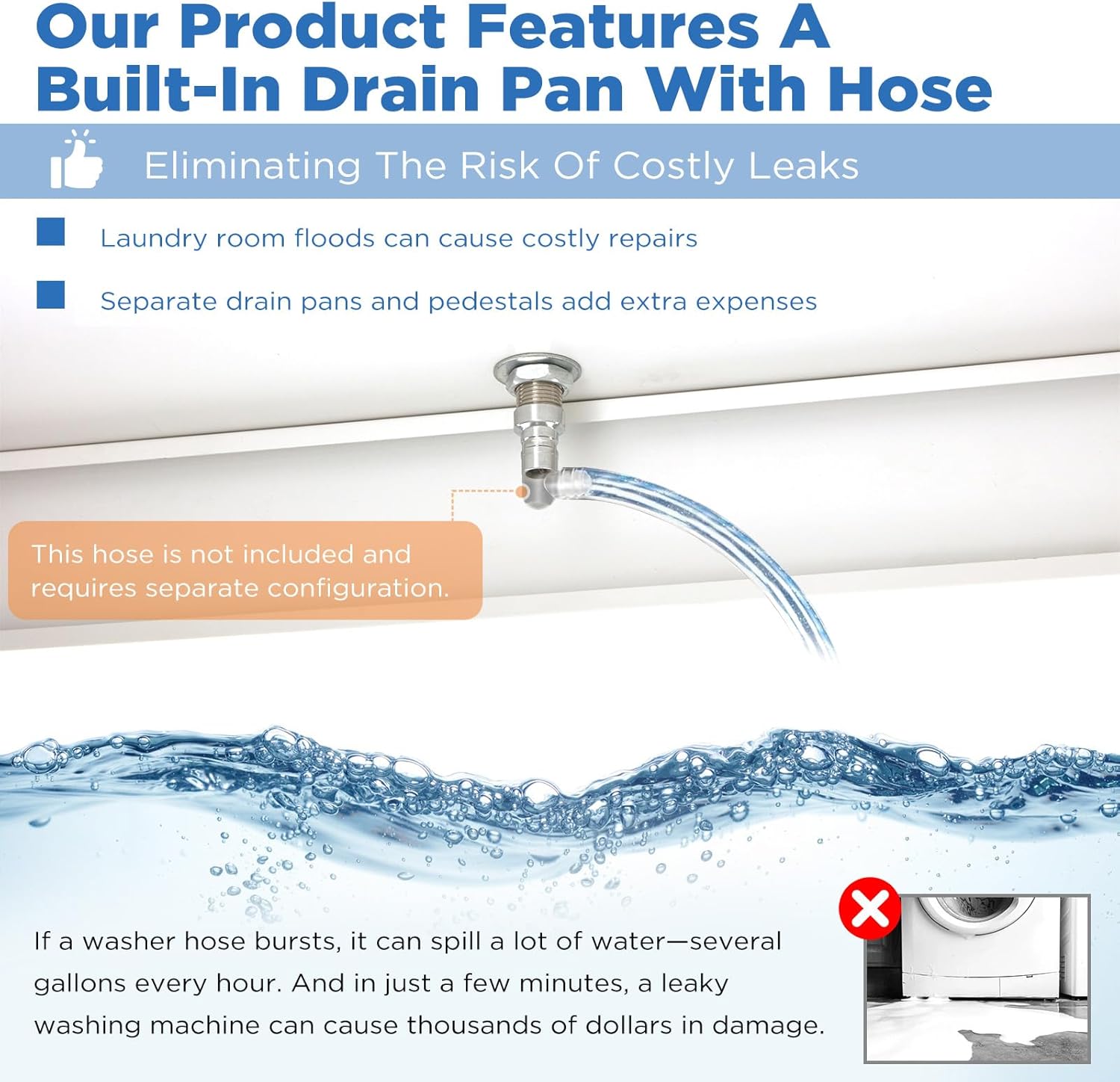 2 Pack Laundry Pedestal, 700 LBS Capacity Washer Dryer Pedestal, Heavy Duty Shock-Proof Washer Stand, Laundry Dryer Stand with Pull-Out Shelf Hidden Storage Drainage (Beige)