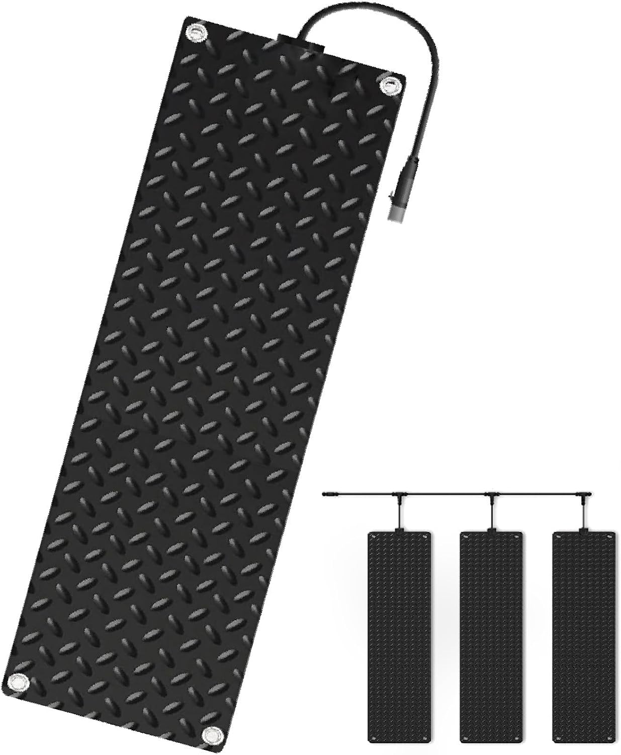Snow Melting Mats Outdoor/Heated Snow Melting Mats, Two-Sided Anti-Slip Texture, Flexible PVC Material, Snow Melting Mats Outdoor -for Stair, Walkway, Steps, Sidewalks 54x152cm/21.26x59.84in