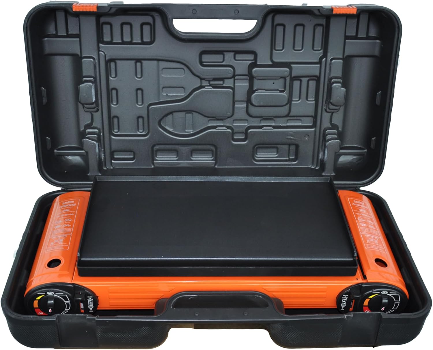 2-Burner Butane Camping Stove – Portable Outdoor Gas Grill with Carrying Case for BBQ, RV, Picnic, Tailgating, and Camping Cooking